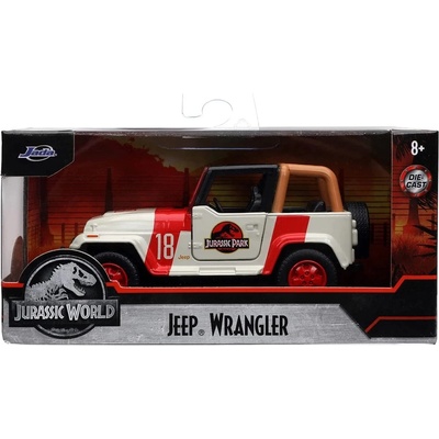 Jada Toys Детска играчка Jada Toys - Кола Jeep Wrangler, Jurassic Park, 1: 32 (9332129314R00)