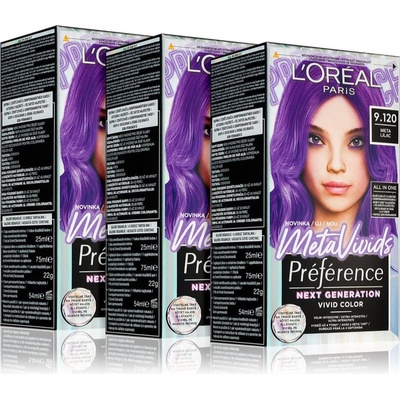 L'Oréal Préférence Meta Vivids полу-перманента боя за коса (изгодна опаковка)