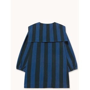 Tinycottons рокля от джинс BLUE STRIPES CORDUROY DRESS (AW26.199)