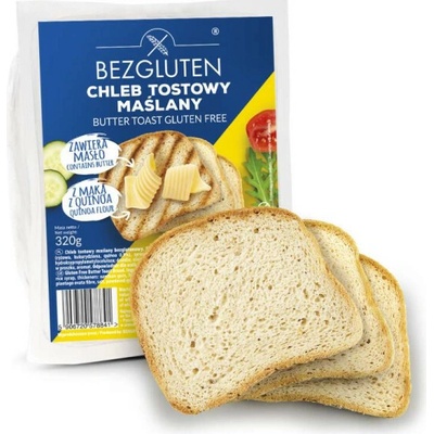 BEZGLUTEN Chléb toastový máslový, bez lepku 320g ct10