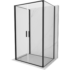 Mexen Exo-B Duo 3S душ кабина 3-стенна с отварящи се врати 80 x 75 см, прозрачна, (814-080-075-70-00-3S)