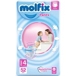 Molfix Бебешки пелени гащи Molfix - Maxi 4, 9-14 kg, 52 броя (8690536842711) - baby