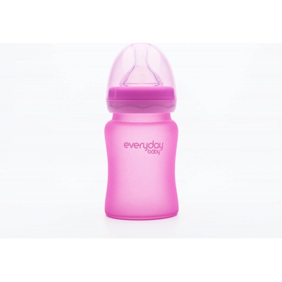 Everyday Baby Láhev sklo senzor pink 150ml
