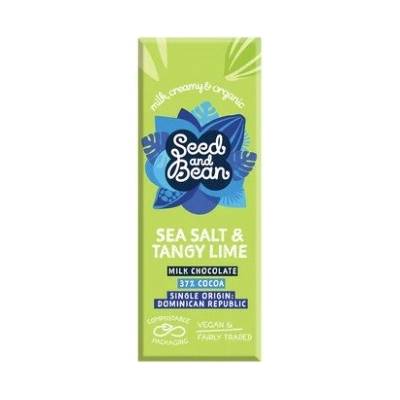 Seed & Bean BIO mléčná čokoláda mořská sůl a limetka 25 g