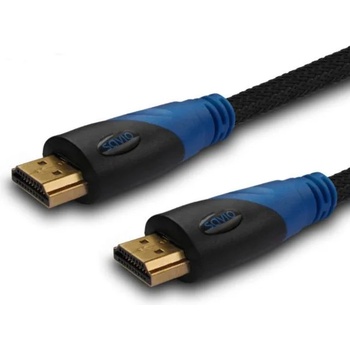 SAVIO Кабел Savio CL-48 HDMI, 2m, HDMI-A, черен, син (CL-48) (CL-48)