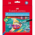 Faber-Castell Цветни моливи FABER-CASTELL Aquarell хексагонални 24 броя + четки 114425 (114425)