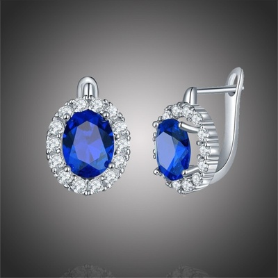 Sisi Jewelry Swarovski Elements Fiona Sapphire E1323 modrá