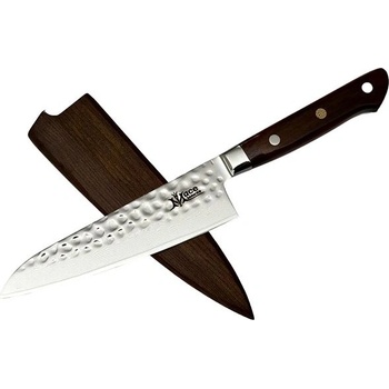 MaceMaker FUJI UTILITY SanMai Damaškový Kuchyňský nůž s dřevěným pouzdrem 13,5 cm