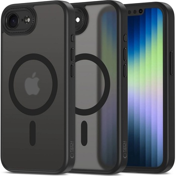 Tech-Protect Кейс с MagSafe и защита на камерата за iPhone SE 4 от Tech-Protect MagCam - Matte Black (5906302360390)