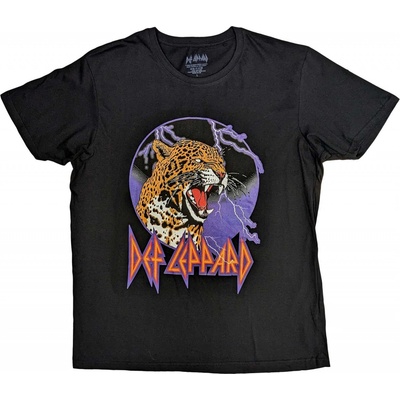 Def Leppard tričko Lightning Leopard čierne