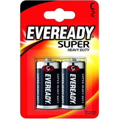 EVEREADY Батерии цинкови EVEREADY Super Heavy Duty, C, R14, 1.5V, 2бр. в опаковка (E304389700)