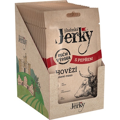 Jihočeské Jerky Hovězí s pepřem 15 x 20 g