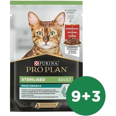 Pro Plan Cat Sterilised hovädzia 9 x 85 g