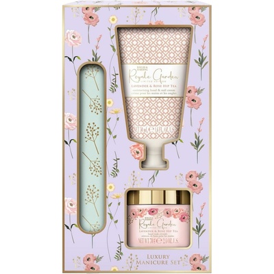 Baylis & Harding Royale Garden krém na ruce 50 ml + minerální sůl 70 g + pilník 3 ks dárkový set