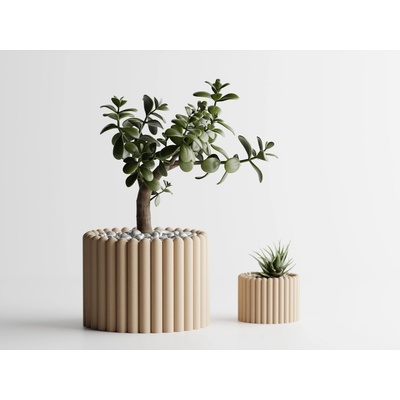 Кашпа Ancona Голяма, 135x135xH100мм - Пясъчен Мат