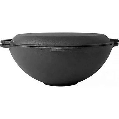 Home Cook Liatinový wok pokrievka panvica 3 v 1 32 cm