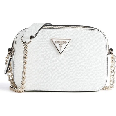 Guess Noele double zip crossody kabelka bílá