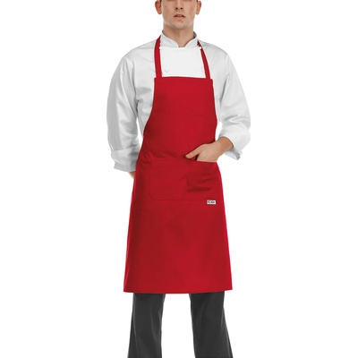 Egochef Червена предна престилка Его Шеф, Италия (6103 007c)