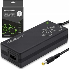 QOLTEC Nabíječka baterií pro elektrokolo 36V | 42V | 2A | 5.5*2.5