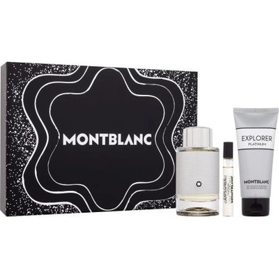 Mont Blanc Explorer Platinum подаръчен комплект: EDP 100 ml + душ гел 100 ml + EDP 7, 5 ml за мъже