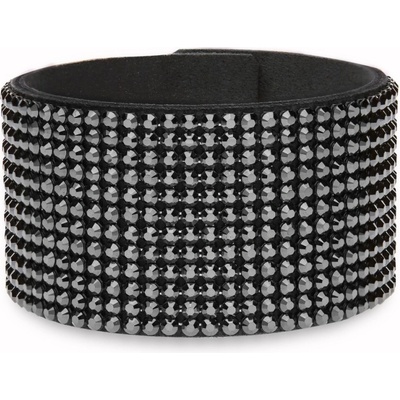 Spark Swarovski Elements kožený Chic Large s černými křišťály BMESH12CZJ