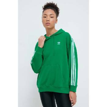 Adidas Суичър adidas Originals 3-Stripes Hoodie OS в зелено с качулка с апликация IN8398 (IN8398)