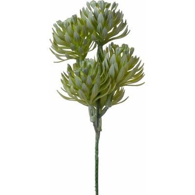 Umělý zápich sukulent zeleno-světlý – 18 cm (balení 3 ks)