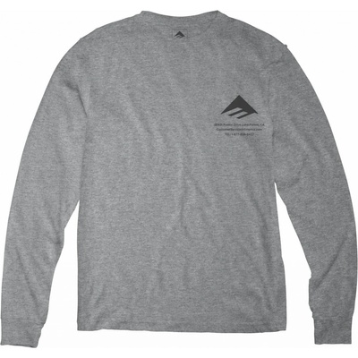 Emerica pánské tričko Logo Lockup L/S Grey/Heather šedá