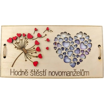 Dřevěná dárková karta na peníze ke svatbě ♥️ – Sleviste.cz