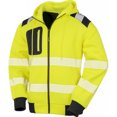 Result Unisex recyklovaná bezpečnostná mikina R503X Fluorescent Yellow