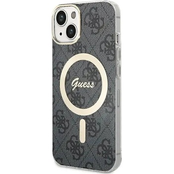 GUESS Кейс Guess 4G MagSafe за iPhone 15 Plus / 14 Plus, черен (GUE003447-0)