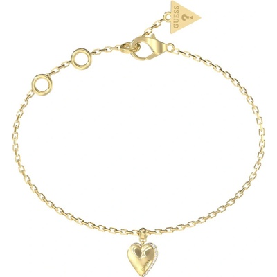 Guess Pozlacený náramek Srdce By Your Side JUBB06082JWYG 18,4 cm