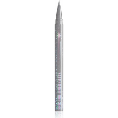 NYX Professional Makeup Bridgerton Royal Epic Ink Liner trblietavá linka na oči 01 Glitzed In Silver 1 ml
