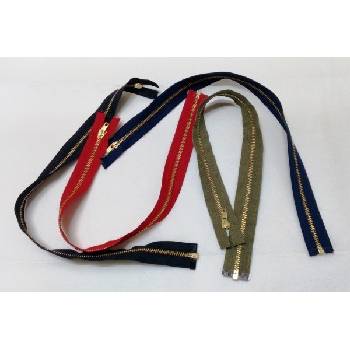 Zip mosazný 85 cm
