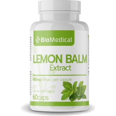 Lemon Balm Extract Extrakt z Meduňky lékařské 60 kapslí