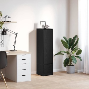 vidaXL Висок шкаф, Черен дъб, 29, 5x34x119, 5 см инженерно дърво (861653)