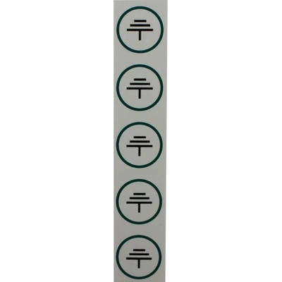 3.521 Tabulka č.22 Samolepící tabulka - symbol Zemnění