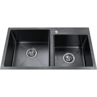 Cascada Двойна мивка за кухня Алпака Cascada S7843HB 780х430х220мм (3444981)
