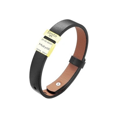 Šperky4U Personalizovaný pánský kožený náramek OPA237