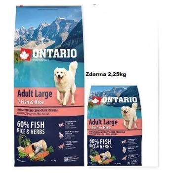 Ontario Adult Large 7 Fish & Rice 12 kg
