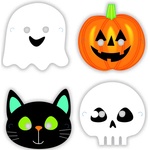 Amscan Хартиени маски - Halloween Friends 8 бр