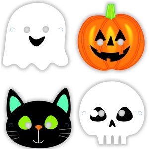 Amscan Хартиени маски - Halloween Friends 8 бр