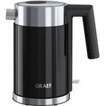 Graef Електрическа кана Graef, WK402, капацитет 1 L, подвижен корпус, подвижен филтър за варовик от неръждаема стомана, лесно наливане, автоматично изключване, защита от прегряване, 2015 W, черна Електрически кани