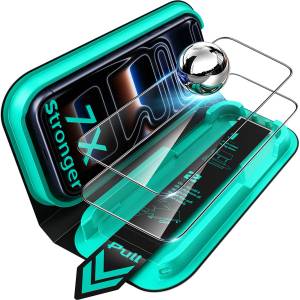 ESR Стъклен протектор ESR Armorite Screen Protector UltraFit (2 броя в комплект) - iPhone 18 Pro / iPhone 17 Pro - Черен