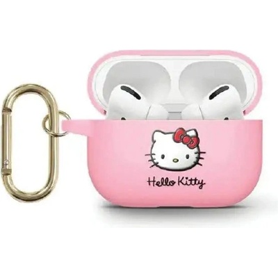 Hello Kitty Кейс Hello Kitty Silicone 3D Kitty Head за AirPods 3, розов (Hel000068-0)