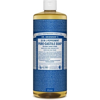 Dr. Bronner's tekuté univerzálne bio mydlo ALL-ONE Peppermint 945 ml