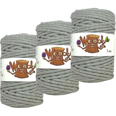 Woody Crafts 3x Woody 5 mm – Šedá (100m)