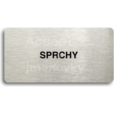 ACCEPT Piktogram SPRCHY - stříbrná tabulka - černý tisk bez rámečku