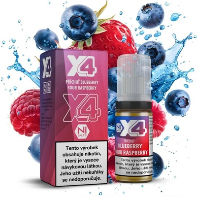 X4 Bar Juice Borůvka a malina 10 ml 20 mg