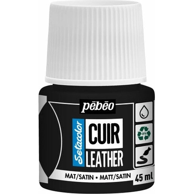 Pebeo Setacolor matt satin farba na kožu 45 ml extrémna čierna